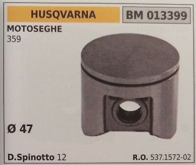 537157202 PISTONE COMPLETO DI SEGMENTI E SPIN MOTOSEGA HUSQVARNA 359 Ø 47