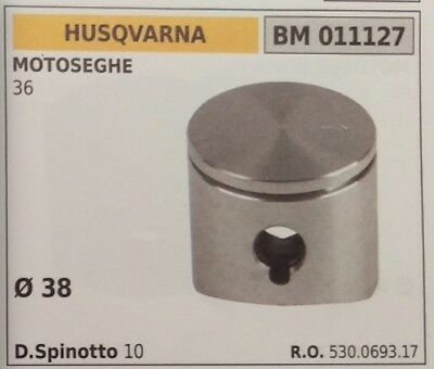 530069317 PISTONE COMPLETO DI SEGMENTI E SPIN MOTOSEGA HUSQVARNA 36 Ø 38