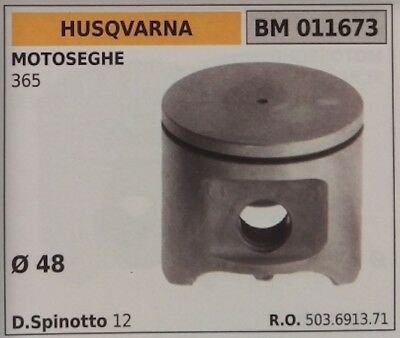 503691371 PISTONE COMPLETO DI SEGMENTI E SPIN MOTOSEGA HUSQVARNA 365 Ø 48