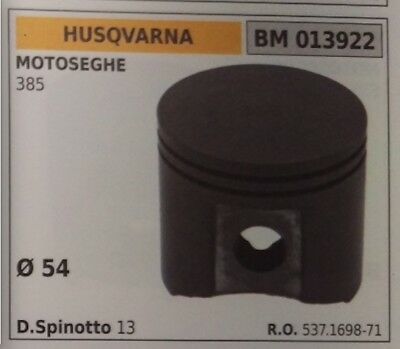 537169871 PISTONE COMPLETO DI SEGMENTI E SPIN MOTOSEGA HUSQVARNA 385 Ø54