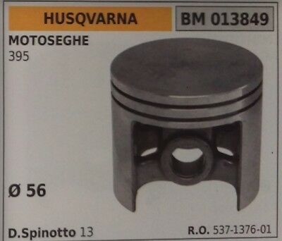 537137601 PISTONE COMPLETO DI SEGMENTI E SPIN MOTOSEGA HUSQVARNA 395 Ø56