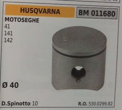 530029982 PISTONE COMPLETO DI SEGMENTI E SPIN MOTOSEGA HUSQVARNA 41 141 142 Ø40