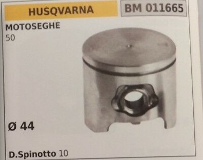 PISTONE COMPLETO DI SEGMENTI E SPIN MOTOSEGA HUSQVARNA 50 Ø 44