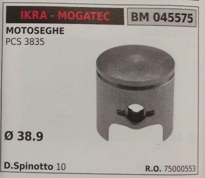75000553 PISTONE COMPLETO DI SEGMENTI SPIN MOTOSEGA IKRA MOGATEC PCS 3835 Ø38.9