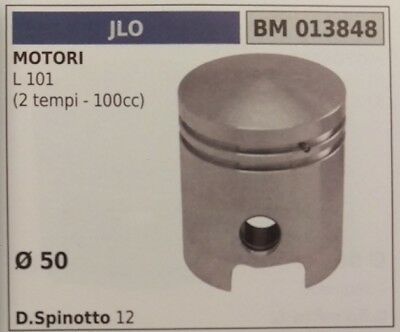 PISTONE COMPLETO DI SEGMENTI E SPIN MOTORE JLO L 101 (2T 100cc) Ø 50