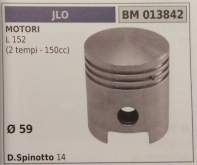 PISTONE COMPLETO DI SEGMENTI E SPIN MOTORE JLO L 152 (2T 150cc) Ø 59