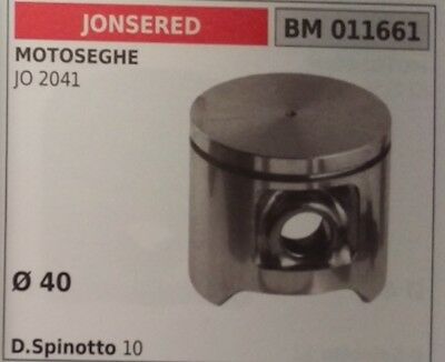 PISTONE COMPLETO DI SEGMENTI E SPIN MOTOSEGA JONSERED JO 2041 Ø40
