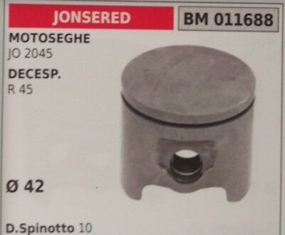 PISTONE COMPLETO DI SEGMENTI E SPIN MOTOSEGA JONSERED JO 2045 Ø42 monofascia