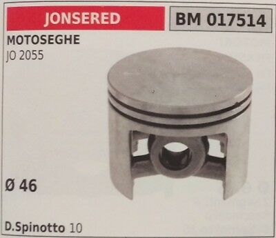 PISTONE COMPLETO DI SEGMENTI E SPIN MOTOSEGA JONSERED JO 2055 Ø46
