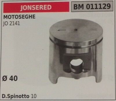 PISTONE COMPLETO DI SEGMENTI E SPIN MOTOSEGA JONSERED JO 2141 Ø40 MONOFASCIA