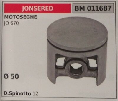 PISTONE COMPLETO DI SEGMENTI E SPIN MOTOSEGA JONSERED JO 670 Ø50 MONOFASCIA