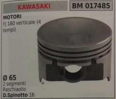 PISTONE COMPLETO DI SEGMENTI PER MOTORE KAWASAKI FJ 180 VERTICALE 4T Ø 65