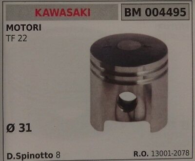 130012078 PISTONE COMPLETO TAGLIASIEPI CON MOTORE KAWASAKI TF 22 Ø 31