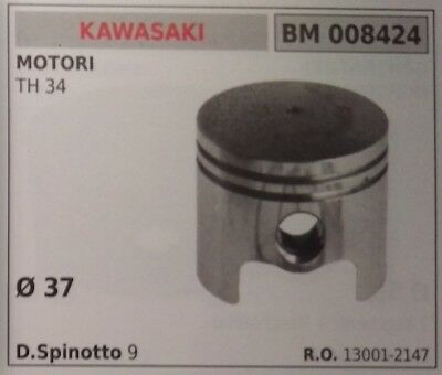 130012147 PISTONE COMPLETO SEGMENTI E SPIN MOTORE KAWASAKI TH 34 Ø 37