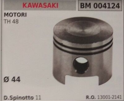 130012141 PISTONE COMPLETO SEGMENTI E SPIN MOTORE KAWASAKI TH 48 Ø 44