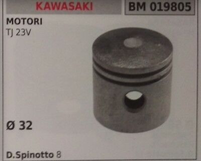 PISTONE COMPLETO DI SEGMENTI E SPIN PER MOTORE KAWASAKI TJ 23V Ø 32