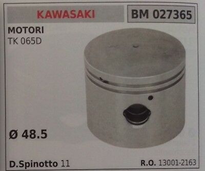 PISTONE COMPLETO DI SEGMENTI E SPIN PER MOTORE KAWASAKI TK 065D Ø 48.5
