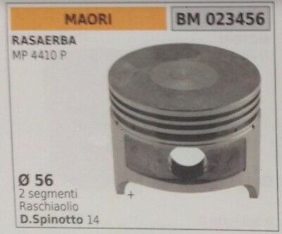 PISTONE COMPLETO DI SEGMENTI E SPIN RASAERBA TOSAERBA MAORI MP 4410 P Ø 56