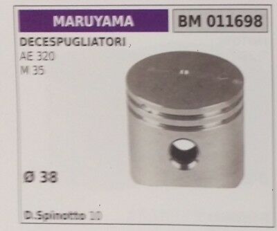 PISTONE COMPLETO DI SEGMENTI E SPIN DECESPUGLIATORE MARUYAMA AE320 M35 Ø 38