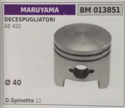 PISTONE COMPLETO DI SEGMENTI E SPIN DECESPUGLIATORE MARUYAMA AE420 Ø 40