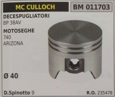 235478 PISTONE COMPLETO DI SEGMENTI E SPIN DECESPUGLIATORE McCULLOCH BP 38AV Ø40