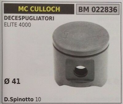 PISTONE COMPLETO SEGMENTI E SPIN DECESPUGLIATORE McCULLOCH ELITE 4000 Ø41