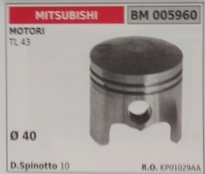 KP01029AA PISTONE COMPLETO SEGMENTI E SPIN MOTORE MITSUBISHI TL 43 Ø 40