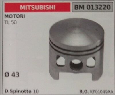 KP01049AA PISTONE COMPLETO SEGMENTI E SPIN MOTORE MITSUBISHI TL 50 Ø 43