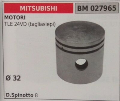 PISTONE COMPLETO SEGMENTI E SPIN TAGLIASIEPI MOTORE MITSUBISHI TL 24VD Ø 32