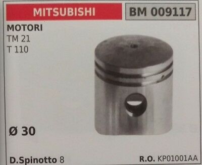 KP01001AA PISTONE COMPLETO SEGMENTI E SPIN MOTORE MITSUBISHI TM21 T110 Ø 30