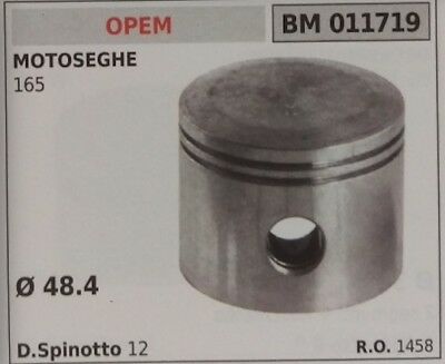 1458 PISTONE COMPLETO SEGMENTI E SPIN PER MOTOSEGA OPEM MONDIAL 165 Ø48.4