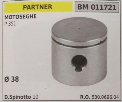 530069604 PISTONE COMPLETO SEGMENTI E SPIN MOTOSEGA PARTNER P351 Ø38