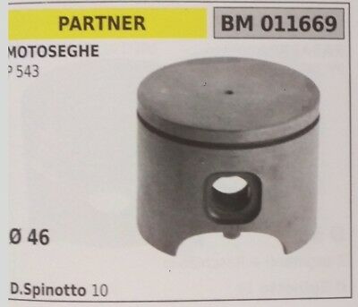 503608171 PISTONE COMPLETO SEGMENTI E SPIN MOTOSEGA PARTNER P 543 Ø46