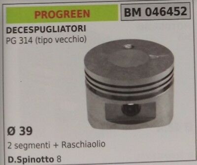 PISTONE COMPLETO SEGMENTI DECESPUGLIATORE PROGREEN GREENCUT PG 314 Ø39 TIPO I