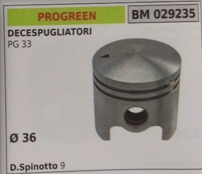 PISTONE COMPLETO SEGMENTI E SPIN DECESPUGLIATORE PROGREEN GREENCUT PG 33 Ø36