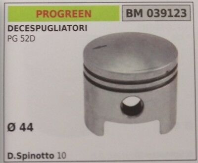 PISTONE COMPLETO SEGMENTI E SPIN DECESPUGLIATORE PROGREEN GREENCUT PG 52D Ø44