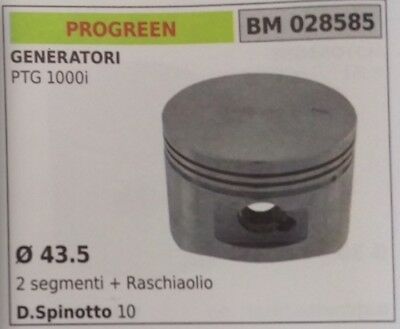 PISTONE COMPLETO MOTOGENERATORE GRUPPO ELETTROGENO PROGREEN PTG 1000I Ø43.5