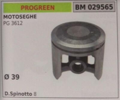 PISTONE COMPLETO SEGMENTI E SPIN MOTOSEGA PROGREEN GREENCUT PG 3612 Ø39