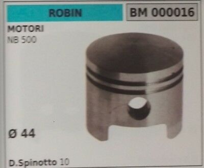 PISTONE COMPLETO SEGMENTI E SPIN MOTORE ROBIN NB 500 Ø44