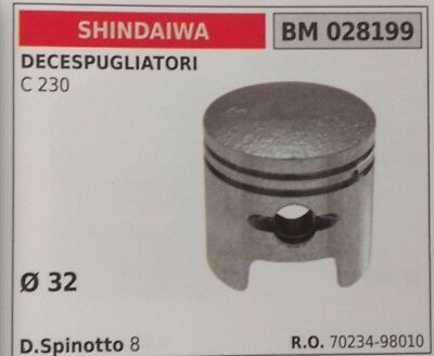 70234-98010 PISTONE COMPLETO SEGMENTI E SPIN DECESPUGLIATORE SHINDAIWA C 230 Ø32