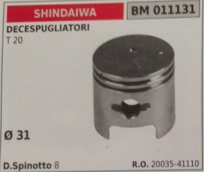 20035-41110 PISTONE COMPLETO SEGMENTI E SPIN DECESPUGLIATORE SHINDAIWA T 20 Ø31