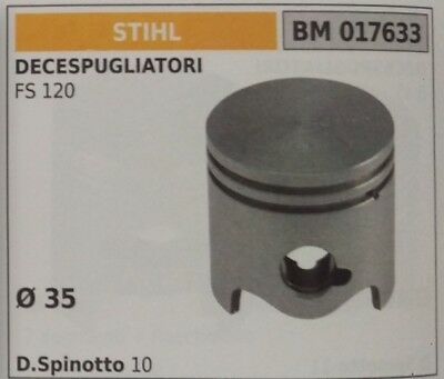PISTONE COMPLETO SEGMENTI E SPIN DECESPUGLIATORE STIHL FS 120 Ø35