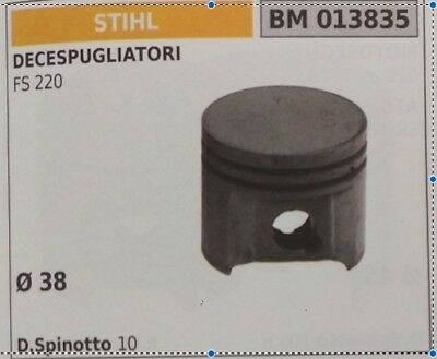PISTONE COMPLETO SEGMENTI E SPIN DECESPUGLIATORE STIHL FS 220 Ø38