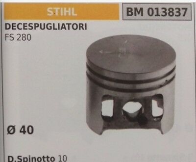 PISTONE COMPLETO SEGMENTI E SPIN DECESPUGLIATORE STIHL FS 280 Ø40