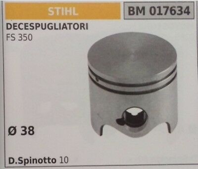PISTONE COMPLETO SEGMENTI E SPIN DECESPUGLIATORE STIHL FS 350 Ø38