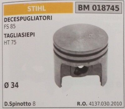 41370302010 PISTONE COMPLETO DI SEGMENTI DECESPUGLIATORE STIHL FS 85 Ø34