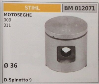PISTONE COMPLETO DI SEGMENTI E SPIN PER MOTOSEGA STIHL 09 011 Ø36