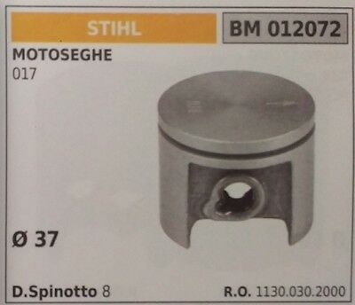 11300302000 PISTONE COMPLETO DI SEGMENTI E SPIN PER MOTOSEGA STIHL 017 Ø37