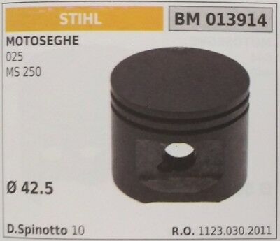 11230302011 PISTONE COMPLETO DI SEGMENTI E SPIN MOTOSEGA STIHL 025 MS 250 Ø42.5