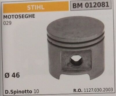 11270302003 PISTONE COMPLETO DI SEGMENTI MOTOSEGA STIHL 029 Ø46